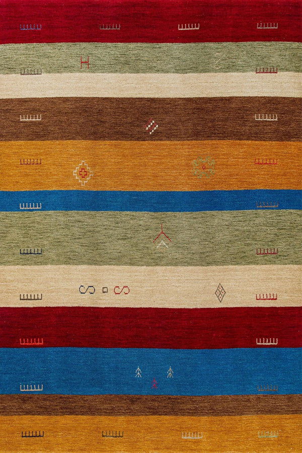 Krem Kırmızı Bohem Eskitme Halı - Yıkanabilir - Kaymaz Taban - Pati Dostu