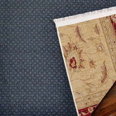 Krem Bordürlü Modern Etnik Desenli Halı  | Makinada Yıkanabilir | Hav Toz Vermez | Leke Tutmayan | Kaymaz Taban | Dijital Makine Baskı | Salon Yolluk Mutfak Halısı