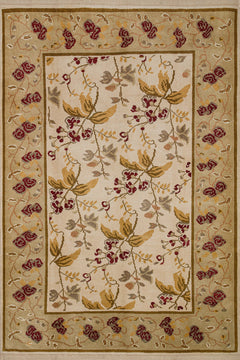 Krem Bordürlü Modern Etnik Desenli Halı  | Makinada Yıkanabilir | Hav Toz Vermez | Leke Tutmayan | Kaymaz Taban | Dijital Makine Baskı | Salon Yolluk Mutfak Halısı