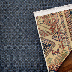 Krem Madalyon Modern Etnik Desenli Halı  | Makinada Yıkanabilir | Hav Toz Vermez | Leke Tutmayan | Kaymaz Taban | Dijital Makine Baskı | Salon Yolluk Mutfak Halısı