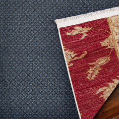 Bordo Bordürlü Modern Etnik Desenli Halı  | Makinada Yıkanabilir | Hav Toz Vermez | Leke Tutmayan | Kaymaz Taban | Dijital Makine Baskı | Salon Yolluk Mutfak Halısı