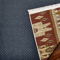 Kahverengi Madalyon Modern Etnik Desenli Halı  | Makinada Yıkanabilir | Hav Toz Vermez | Leke Tutmayan | Kaymaz Taban | Dijital Makine Baskı | Salon Yolluk Mutfak Halısı