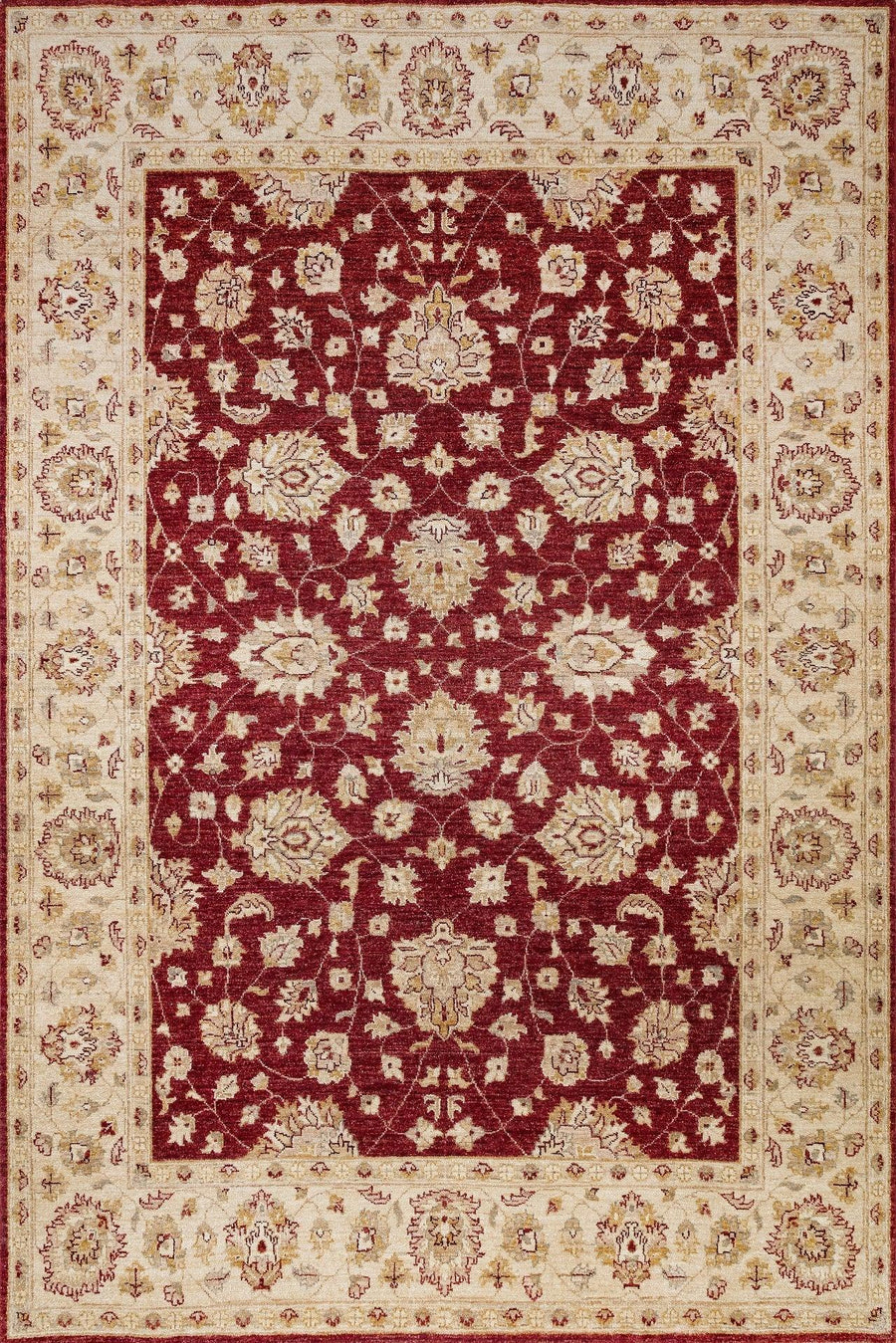 Bordo Krem Klasik Yatak Odası Halısı 074 – Oturma odası kullanımı