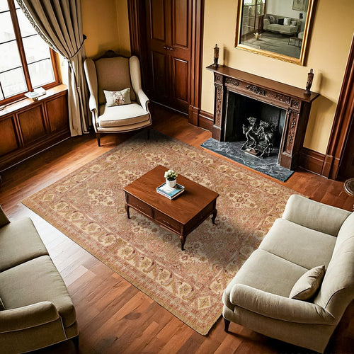 Krem Bordürlü Modern Etnik Desenli Halı  | Makinada Yıkanabilir | Hav Toz Vermez | Leke Tutmayan | Kaymaz Taban | Dijital Makine Baskı | Salon Yolluk Mutfak Halısı