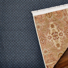 Krem Bordürlü Modern Etnik Desenli Halı  | Makinada Yıkanabilir | Hav Toz Vermez | Leke Tutmayan | Kaymaz Taban | Dijital Makine Baskı | Salon Yolluk Mutfak Halısı