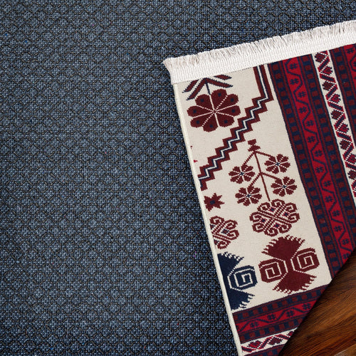 Bordo Bordürlü Modern Etnik Desenli Halı  | Makinada Yıkanabilir | Hav Toz Vermez | Leke Tutmayan | Kaymaz Taban | Dijital Makine Baskı | Salon Yolluk Mutfak Halısı