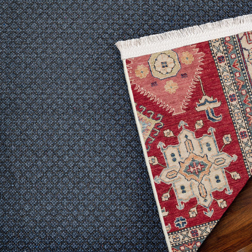 Kırmızı Madalyon Modern Etnik Desenli Halı  | Makinada Yıkanabilir | Hav Toz Vermez | Leke Tutmayan | Kaymaz Taban | Dijital Makine Baskı | Salon Yolluk Mutfak Halısı