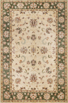 Yeşil Çiçekli Modern Etnik Desenli Halı  | Makinada Yıkanabilir | Hav Toz Vermez | Leke Tutmayan | Kaymaz Taban | Dijital Makine Baskı | Salon Yolluk Mutfak Halısı