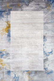 Gold Gri Dokulu Modern Halı - Yıkanabilir - Kaymaz Taban - Pati Dostu
