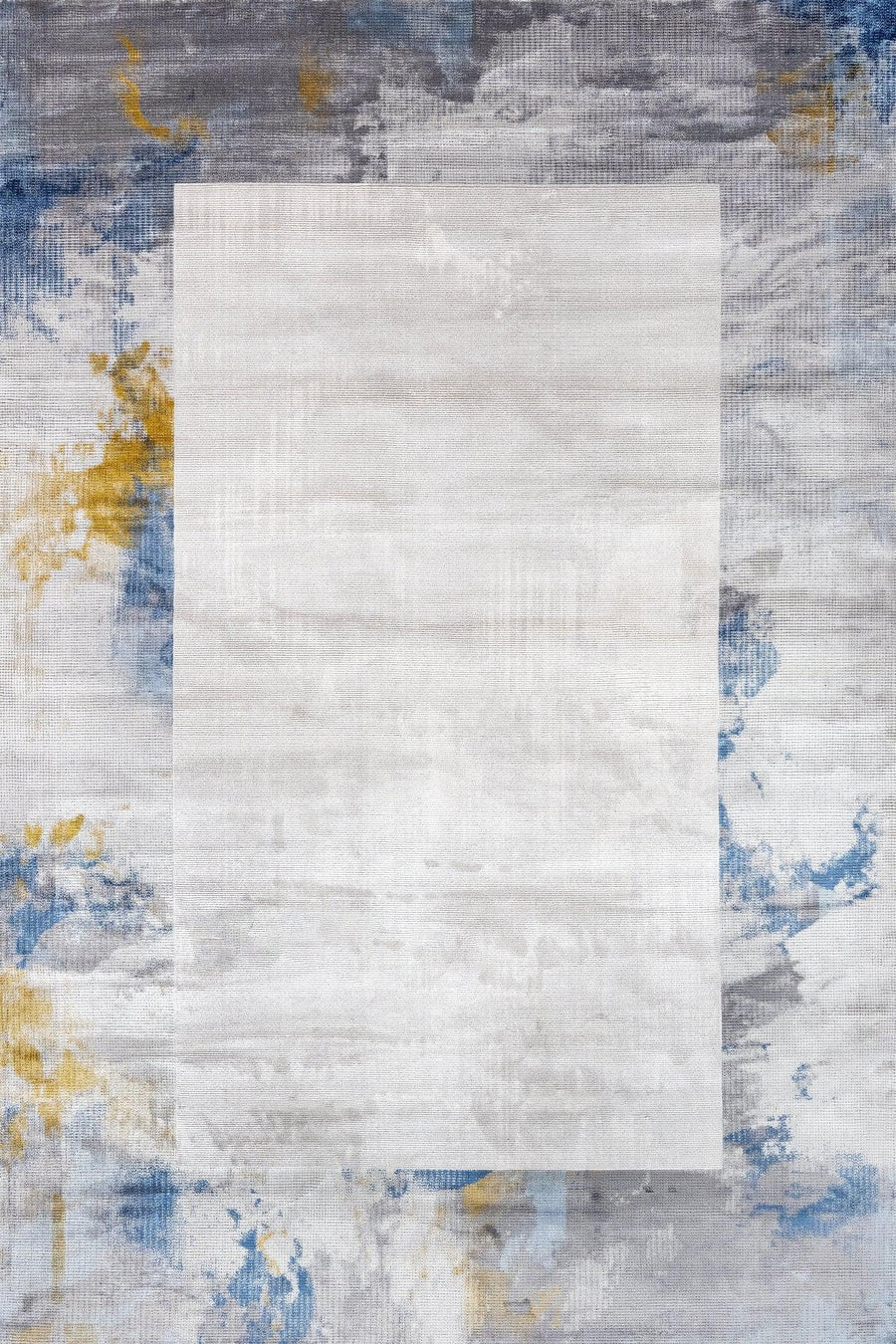 Gold Gri Dokulu Modern Halı - Yıkanabilir - Kaymaz Taban - Pati Dostu