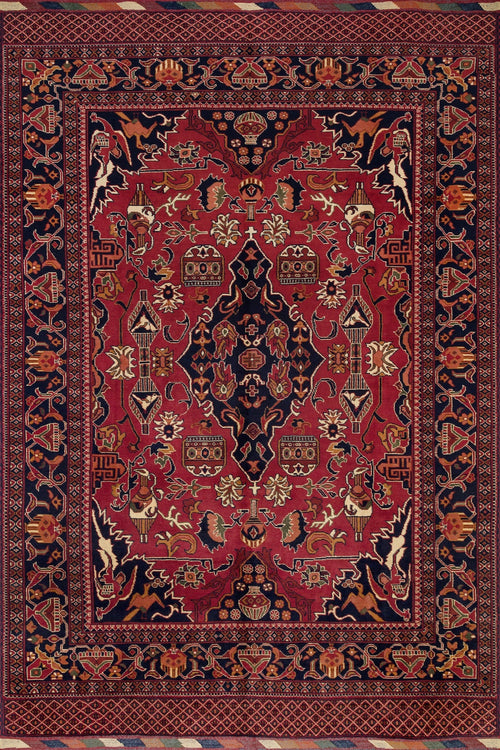 Bordo Göbekli Modern Etnik Desenli Halı  | Makinada Yıkanabilir | Hav Toz Vermez | Leke Tutmayan | Kaymaz Taban | Dijital Makine Baskı | Salon Yolluk Mutfak Halısı