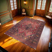 Bordo Göbekli Eskitme Etnik Bohem Halı