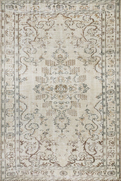 Bej Göbekli Modern Etnik Desenli Halı  | Makinada Yıkanabilir | Hav Toz Vermez | Leke Tutmayan | Kaymaz Taban | Dijital Makine Baskı | Salon Yolluk Mutfak Halısı