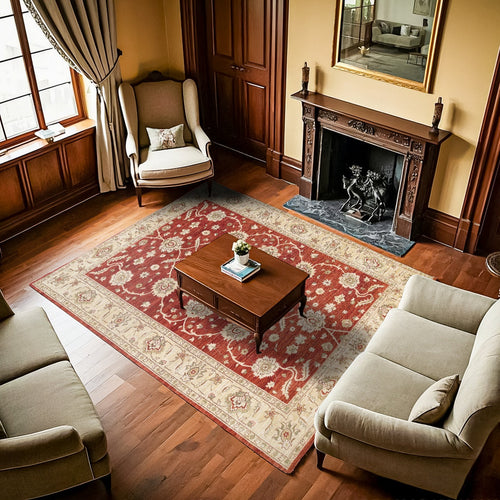 Bordo Çiçekli Modern Etnik Desenli Halı  | Makinada Yıkanabilir | Hav Toz Vermez | Leke Tutmayan | Kaymaz Taban | Dijital Makine Baskı | Salon Yolluk Mutfak Halısı