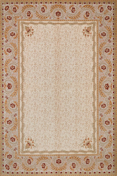 Krem Çiçekli Modern Etnik Desenli Halı  | Makinada Yıkanabilir | Hav Toz Vermez | Leke Tutmayan | Kaymaz Taban | Dijital Makine Baskı | Salon Yolluk Mutfak Halısı