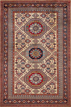 Krem Madalyon Modern Etnik Desenli Halı  | Makinada Yıkanabilir | Hav Toz Vermez | Leke Tutmayan | Kaymaz Taban | Dijital Makine Baskı | Salon Yolluk Mutfak Halısı