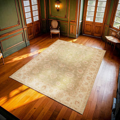 Krem Çiçekli Modern Etnik Desenli Halı  | Makinada Yıkanabilir | Hav Toz Vermez | Leke Tutmayan | Kaymaz Taban | Dijital Makine Baskı | Salon Yolluk Mutfak Halısı