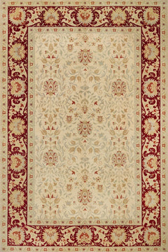 Krem Çiçekli Modern Etnik Desenli Halı  | Makinada Yıkanabilir | Hav Toz Vermez | Leke Tutmayan | Kaymaz Taban | Dijital Makine Baskı | Salon Yolluk Mutfak Halısı