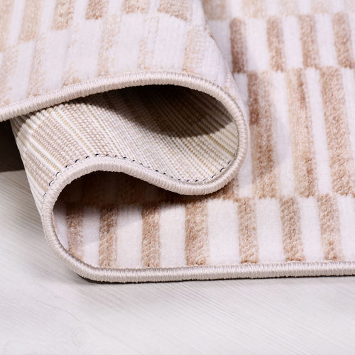 Bej Modern Akrilik Makine Halısı