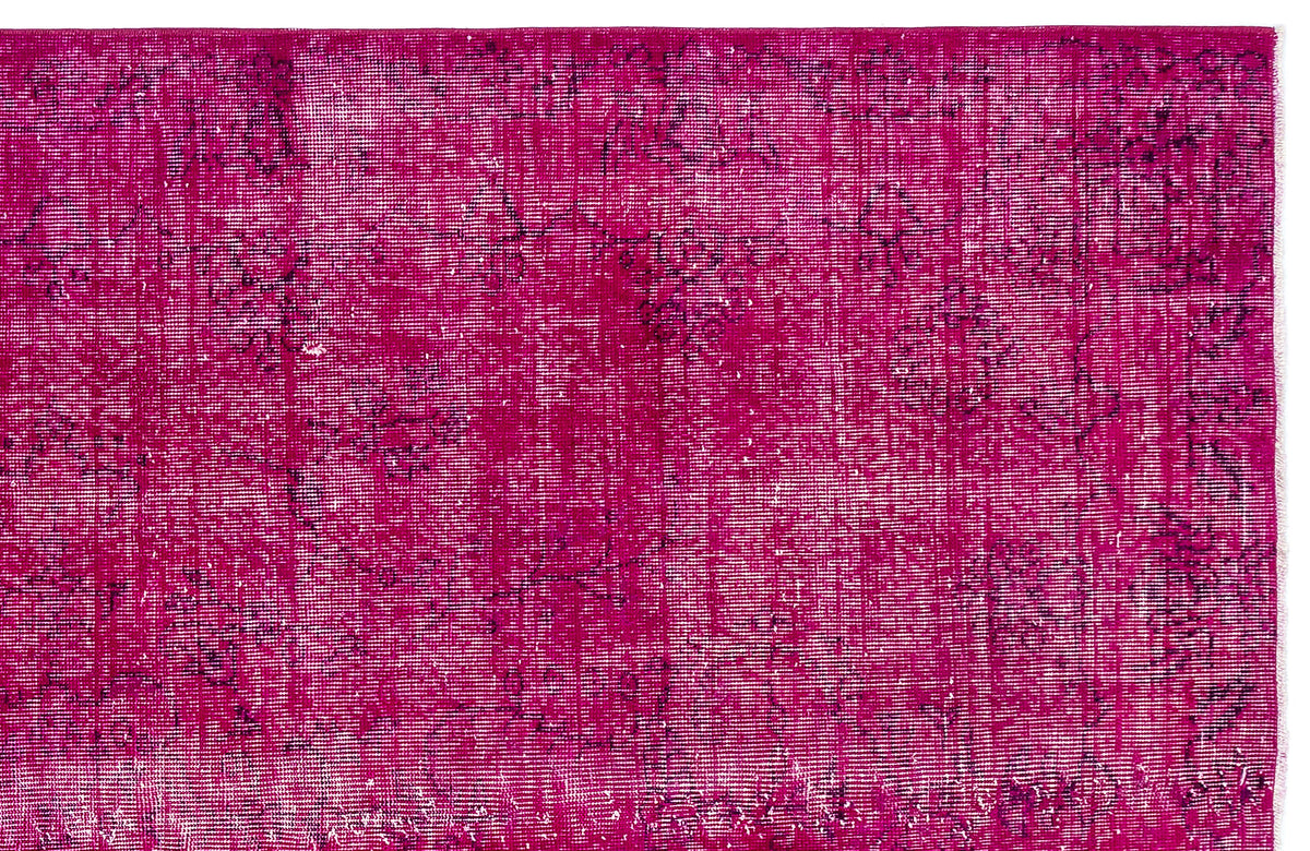 Tirena Pembe ve Mor Soyut Desenli El Dokuma Halı 169x265 cm – detay görünümü