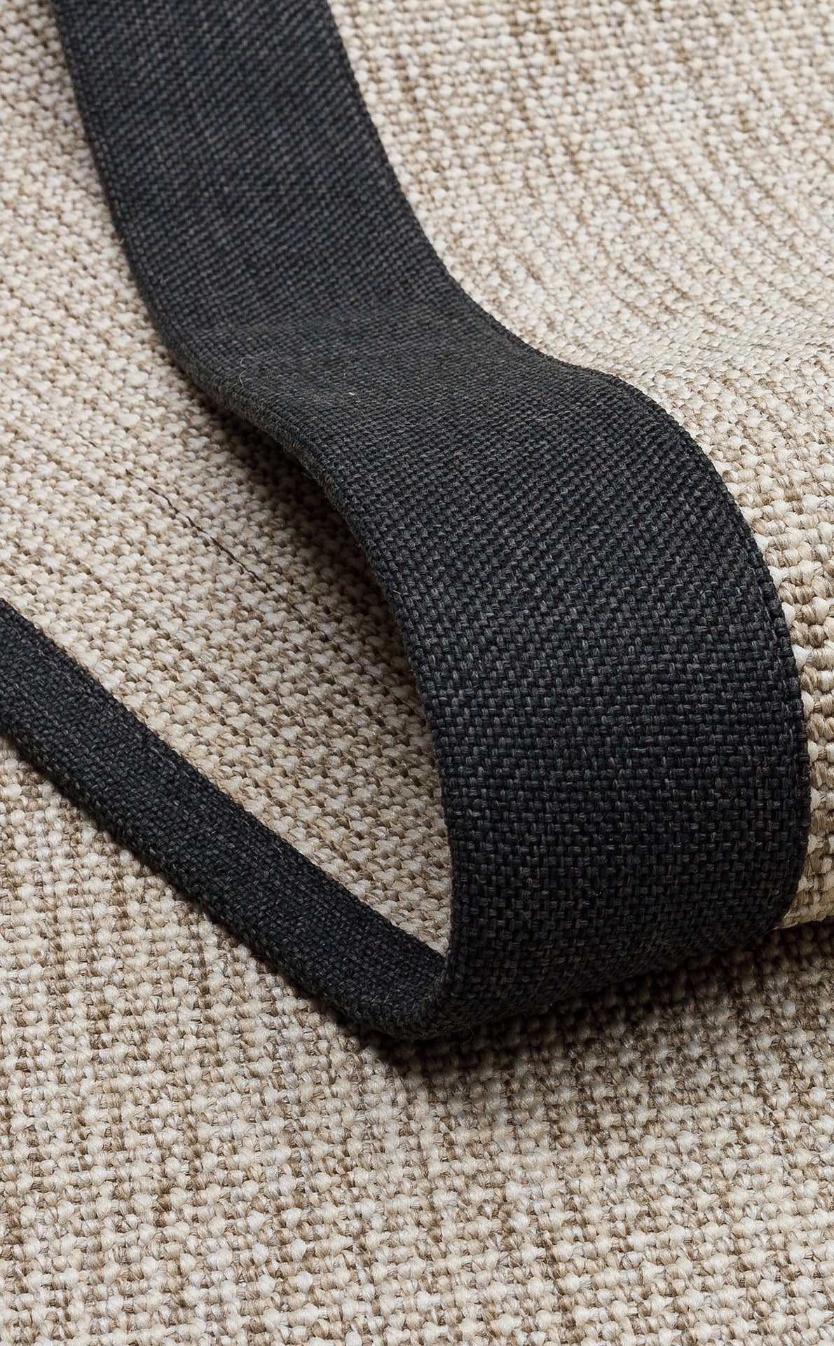 Bej Siyah Bordürlü Dekoratif Jüt Halı - Pati Dostu - Toz Vermez