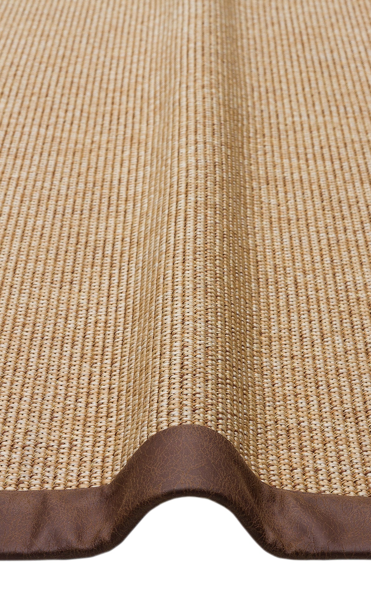 Bej Bordürlü Dekoratif Jüt Halı - Pati Dostu - Toz Vermez