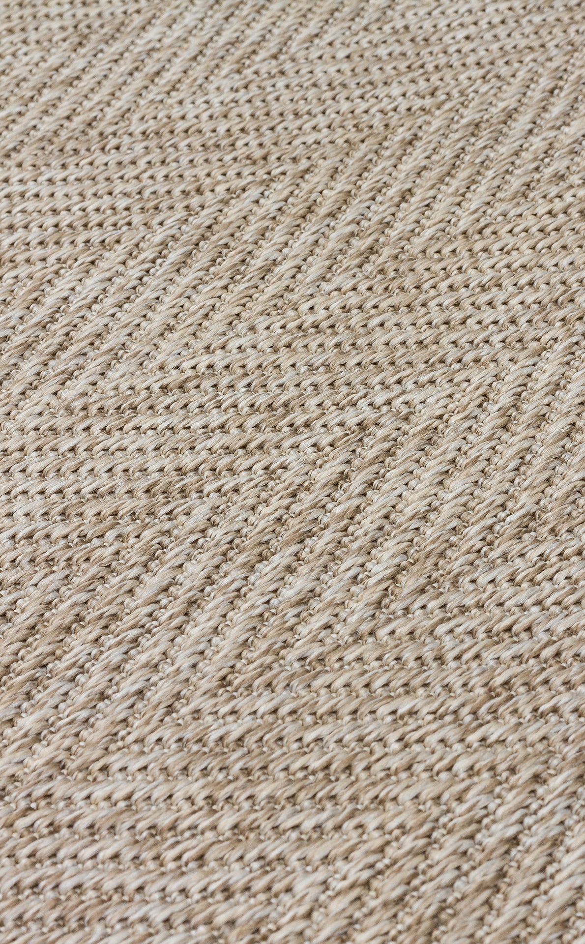 Bej Bordürlü Dekoratif Jüt Halı - Pati Dostu - Toz Vermez