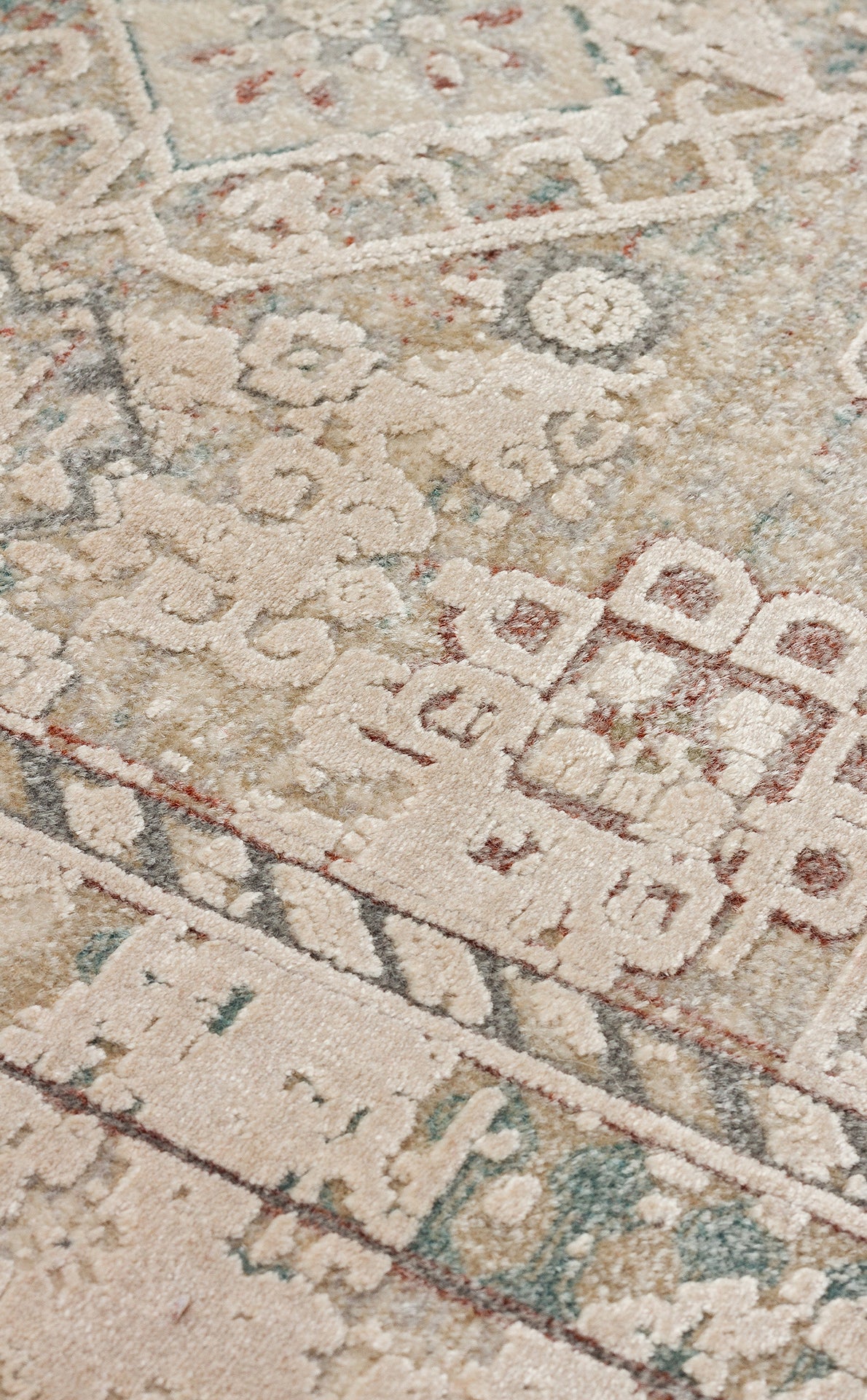 Yumuşak Dokulu Vintage Esintilere Sahip Dokuma Halı