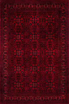 Bordo Çiçekli Modern Etnik Desenli Halı  | Makinada Yıkanabilir | Hav Toz Vermez | Leke Tutmayan | Kaymaz Taban | Dijital Makine Baskı | Salon Yolluk Mutfak Halısı