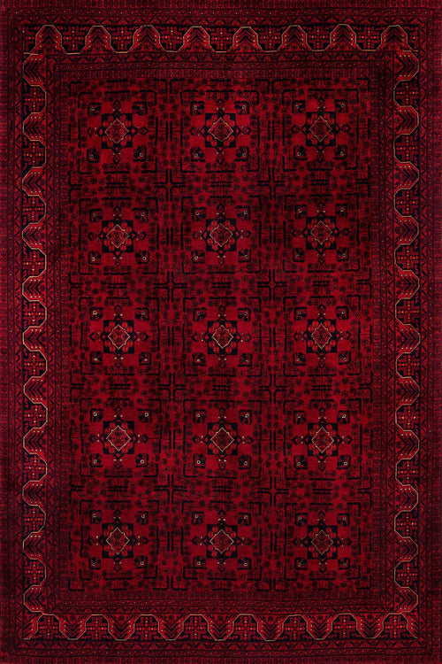 Bordo Çiçekli Modern Etnik Desenli Halı  | Makinada Yıkanabilir | Hav Toz Vermez | Leke Tutmayan | Kaymaz Taban | Dijital Makine Baskı | Salon Yolluk Mutfak Halısı