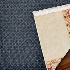 Krem Çiçekli Modern Etnik Desenli Halı  | Makinada Yıkanabilir | Hav Toz Vermez | Leke Tutmayan | Kaymaz Taban | Dijital Makine Baskı | Salon Yolluk Mutfak Halısı