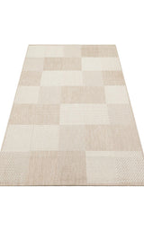Tapis moderne à motif de kilim, géométrique et en relief