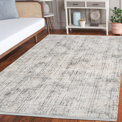 Rhapsody Gri Çizgili Triko Akrilik Makine Alan Halısı