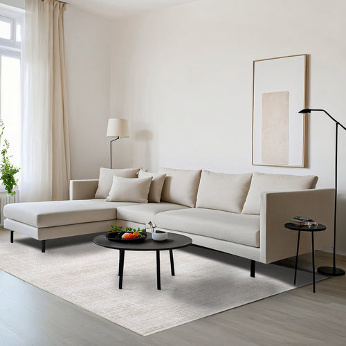 Majestic Bej Modern Triko Akrilik Makine Alan Halısı