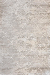 Beige Cream Modern Geometric Living Room Rug 1060B - Cotton