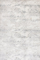 Light Grey Dark Grey Distressed Geometric Living Room Rug Diamond pattern - Cotton