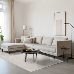 Dreamy Bej Geometrik Polyester Makine Alan Halısı