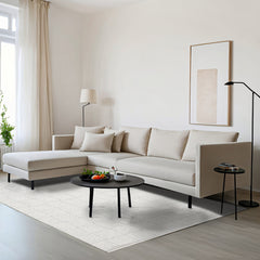 Dreamer Krem Geometrik Polyester Makine Alan Halısı