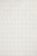 Cream Light Grey Modern Geometric Living Room Rug Checkered - Cotton