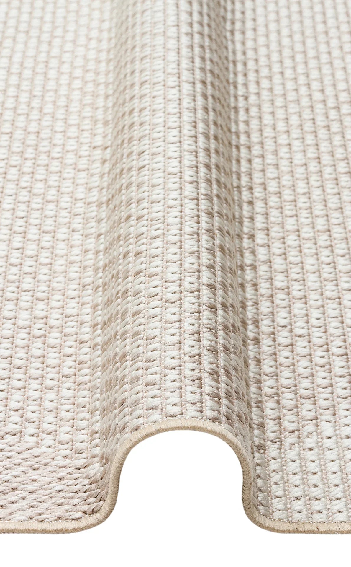Bej Krem Geometrik Kilim Triko Halı - Pati Dostu - Toz Vermez