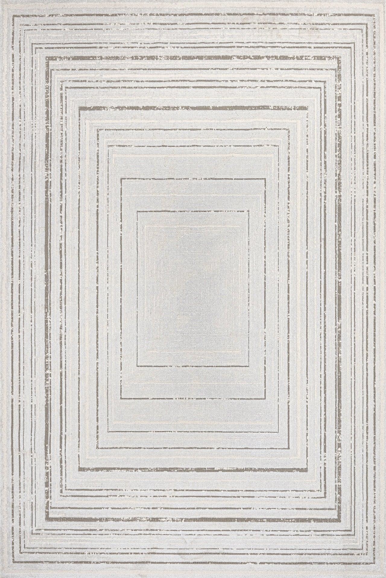 Bej Krem Minimalist Modern Halı - Yıkanabilir - Kaymaz Taban - Pati Dostu