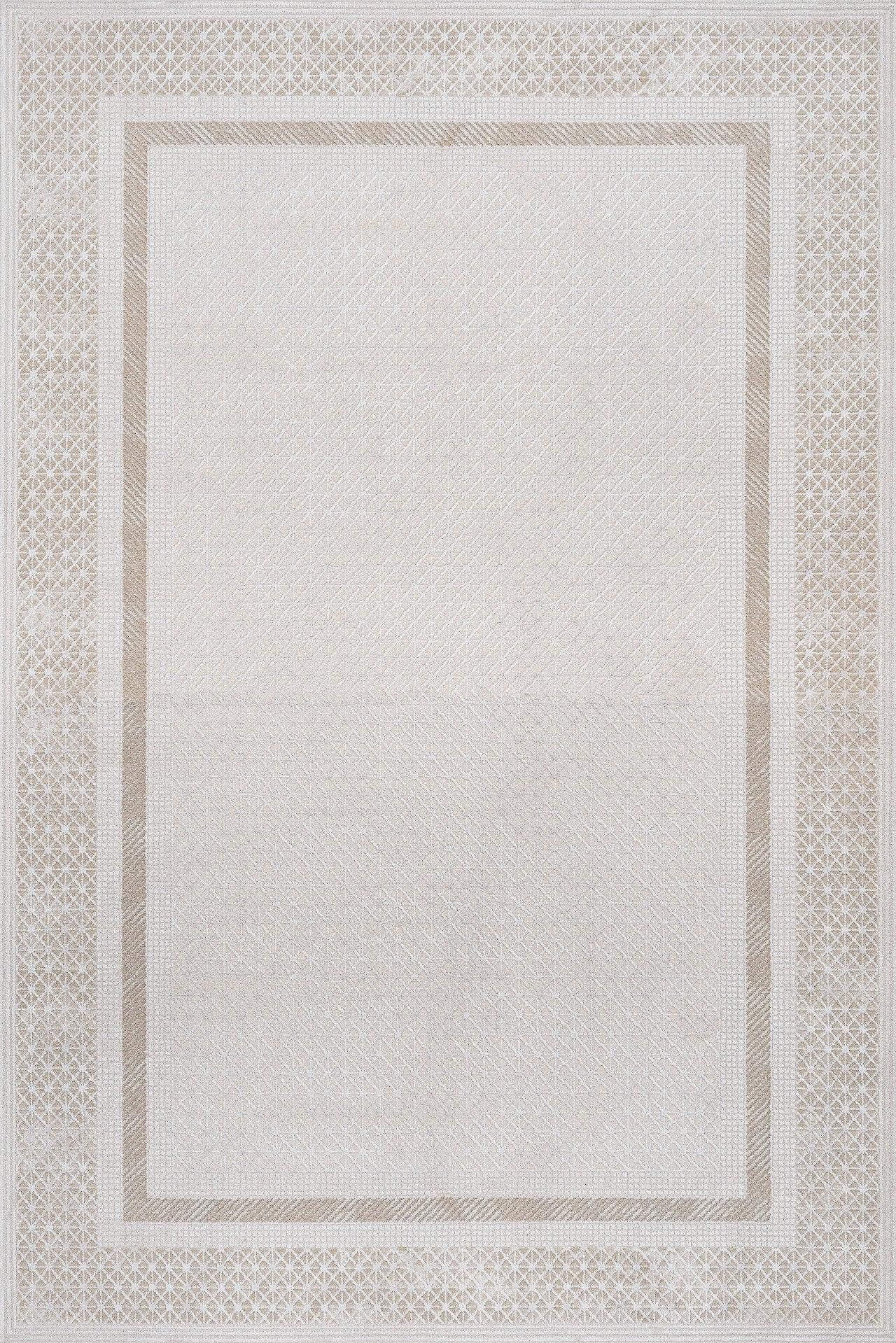 Bordürlü Modern Halı - Yıkanabilir - Kaymaz Taban - Pati Dostu