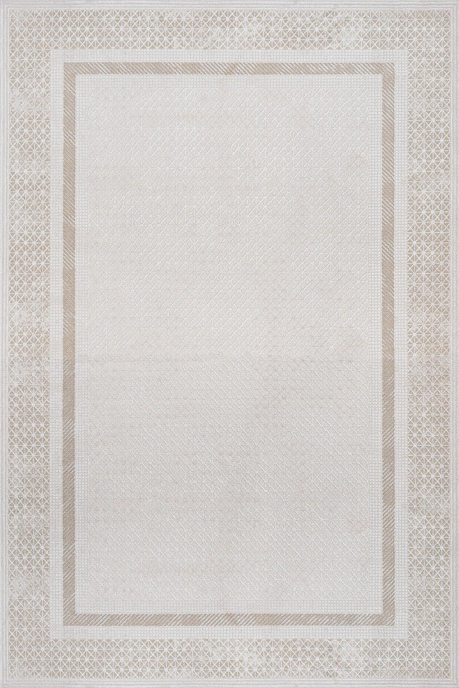 Bordürlü Modern Halı - Yıkanabilir - Kaymaz Taban - Pati Dostu