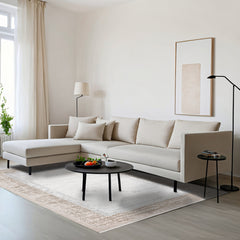 Jasmina Bej Çerçeveli Akrilik Makine Alan Halısı