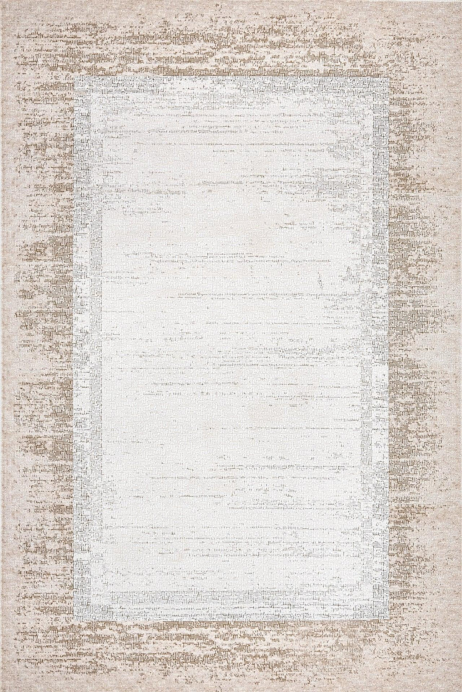 Bordürlü Modern Viskon Halı - Yıkanabilir - Kaymaz Taban - Pati Dostu