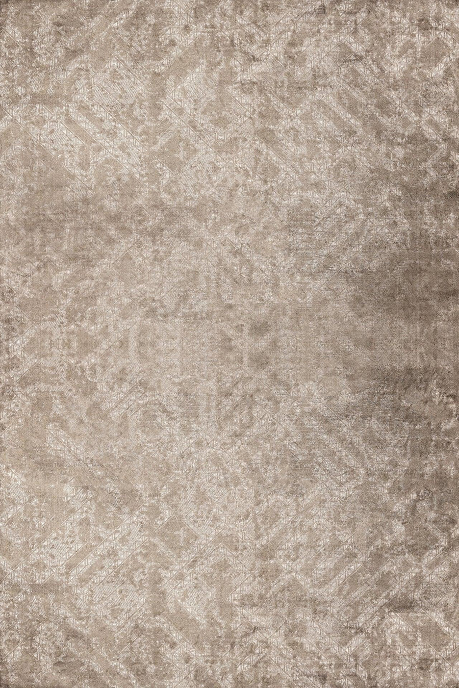 Bej Vizon Dokulu Minimalist Halı - Yıkanabilir - Kaymaz Taban - Pati Dostu