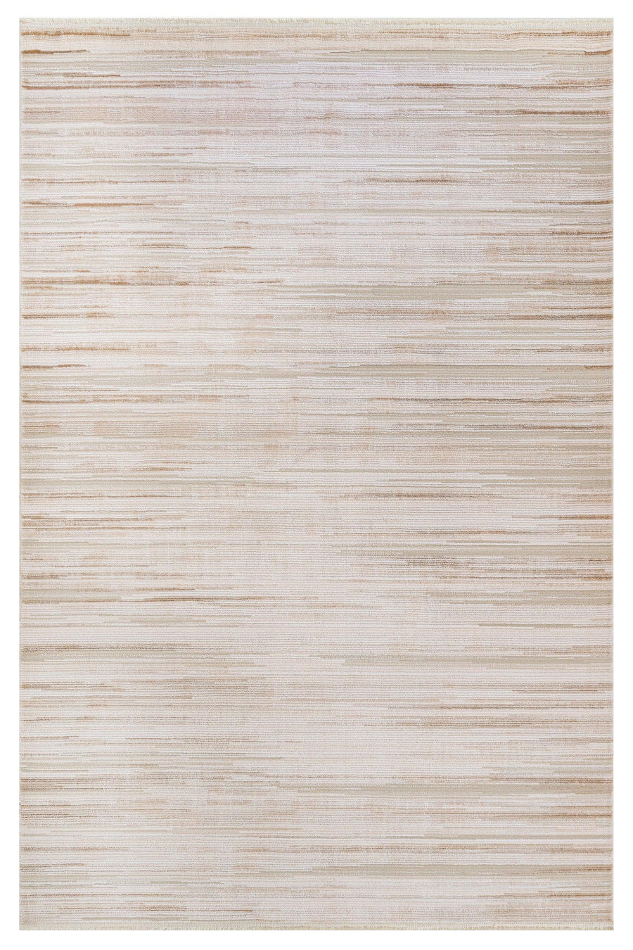 Beige Striped Runner Rug, Washable Cotton – in the living room