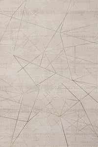 Bej Açık Kahve Modern Geometrik Salon Halısı