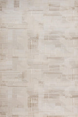 Modern Cream Natural Cream Mink Tones Geometric Pattern Cotton Digital Print Kitchen Rug