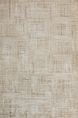 Beige Brown Modern Living Room Rug Linear - Cotton Digital Print